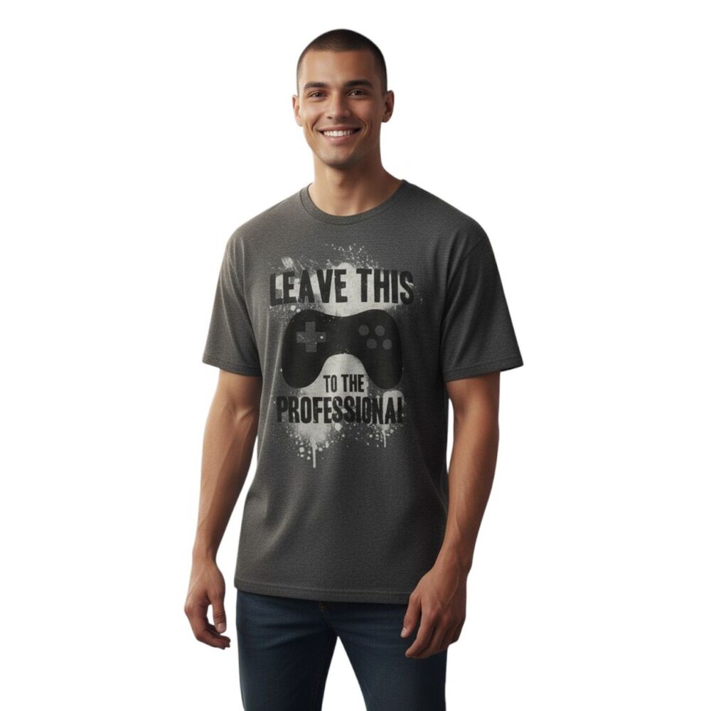 5 for $25 Delta SM Gray Gamer Tee - Cotton Poly Blend
